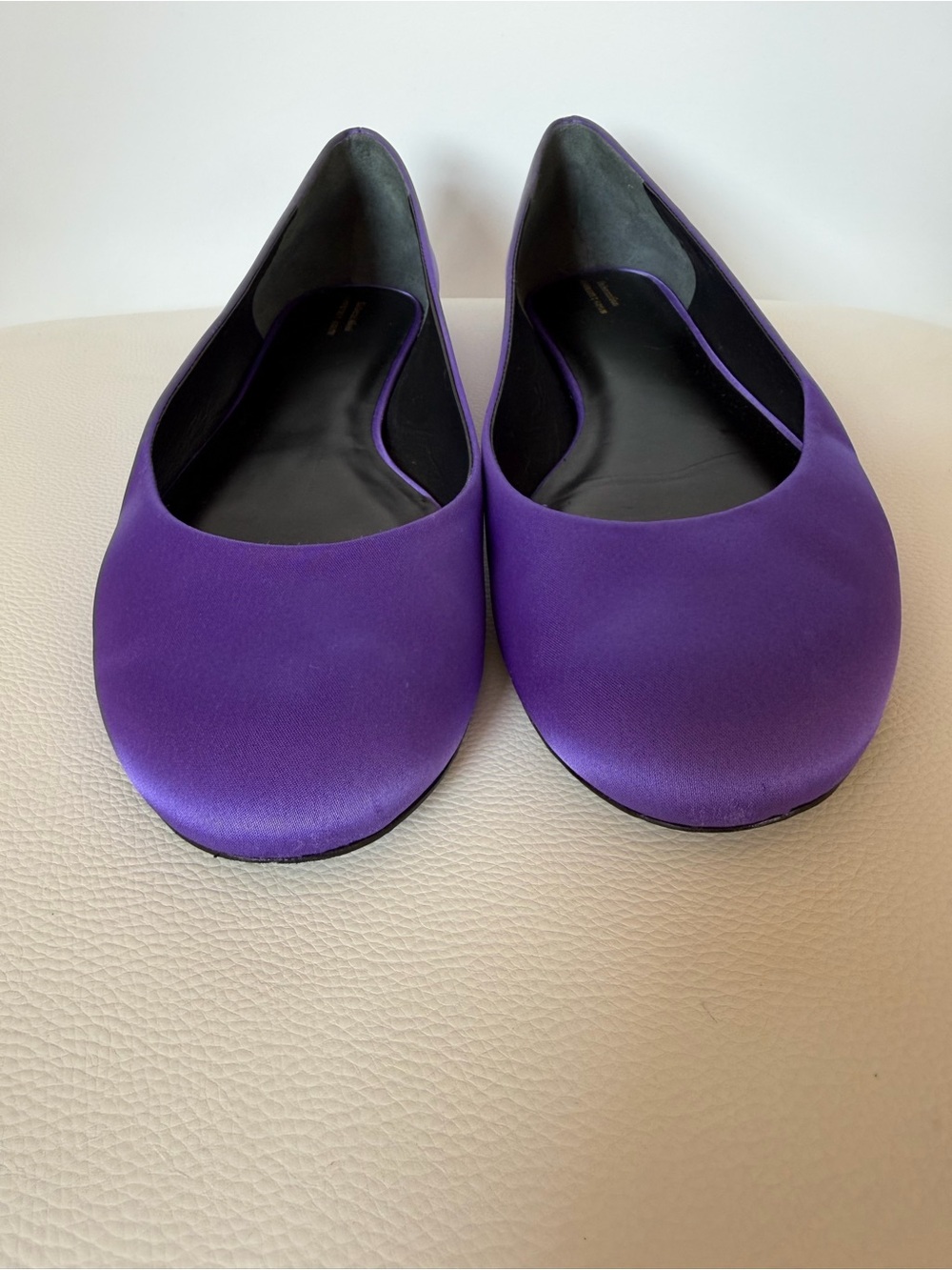Reformation x Courtney Grow Satin Ballet Flats Purple Size 8 - Picture 4 of 6